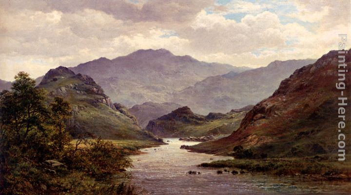 The River Colwyn, North Wales painting - Alfred de Breanski Snr The River Colwyn, North Wales art painting